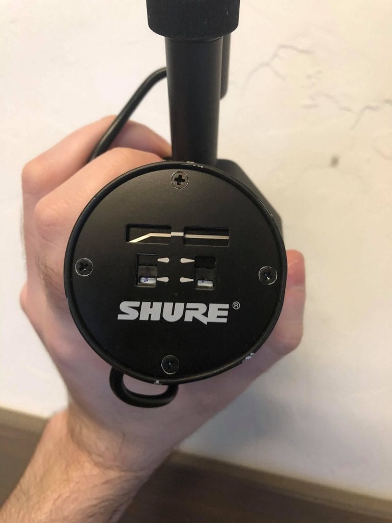 Shure SM7B Switches On Bottom