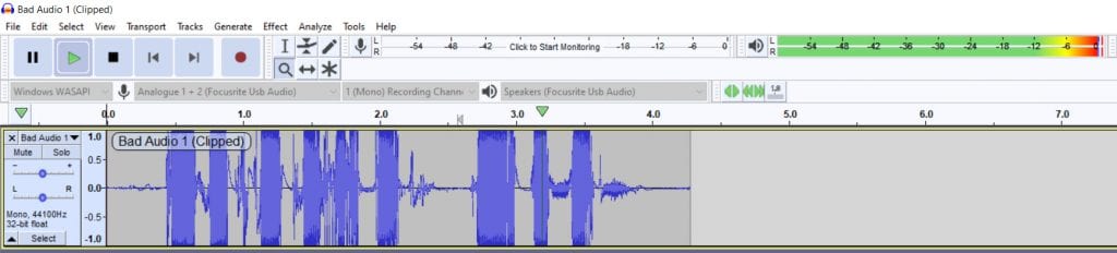 Clipped Audio In Audacity