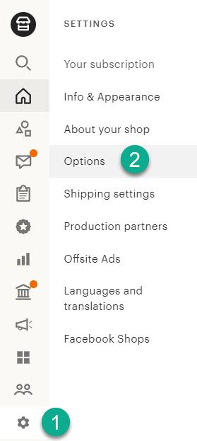 Etsy Shop Manager, Options Settings