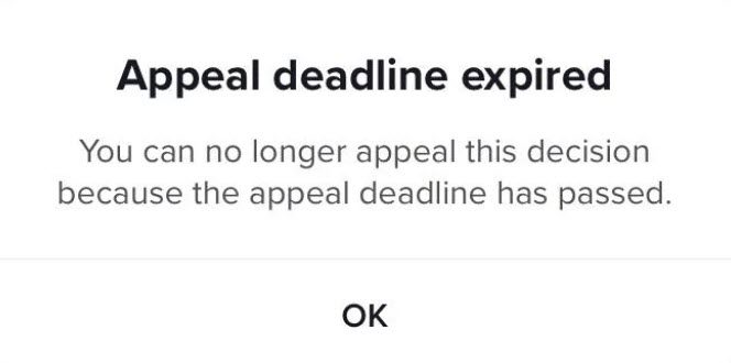 Appeal Deadline Expired