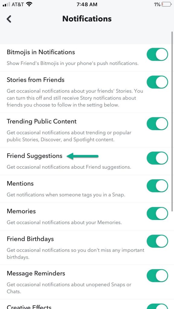 Friend Suggestions Notifications Snapchat