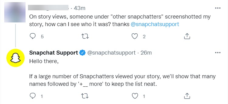 Snapchat Support Response Time On Twitter