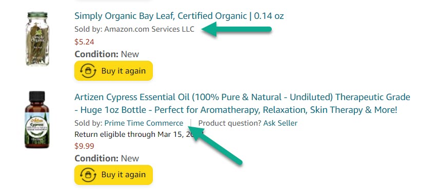 Amazon Seller Information