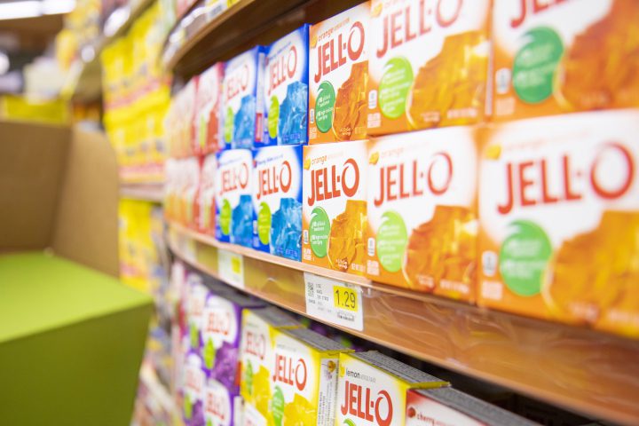 Jell-O On Grocery Store Shelf
