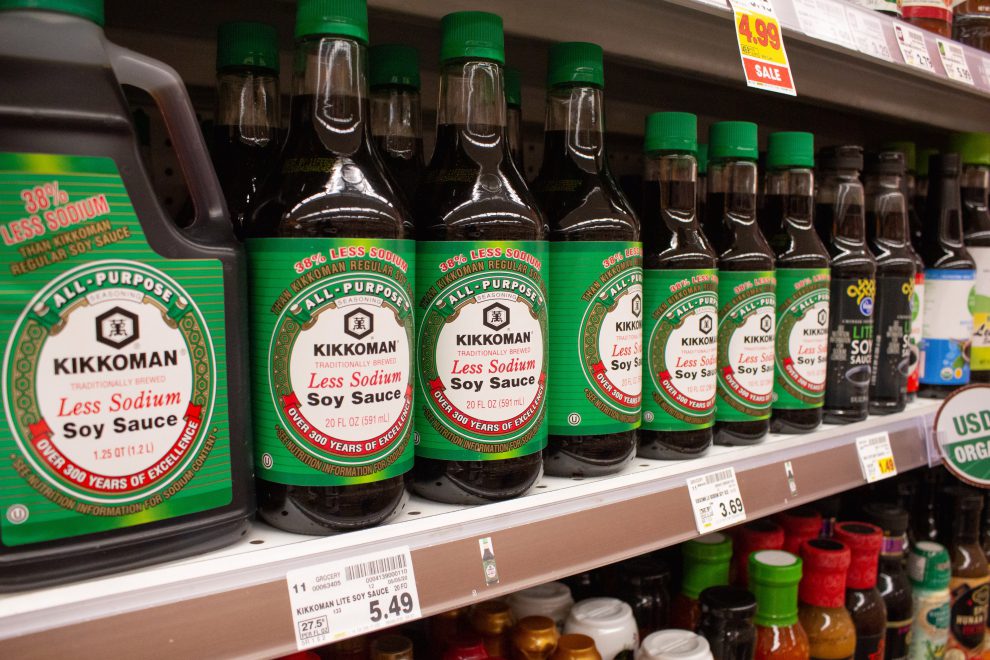Soy Sauce On Grocery Store Shelf