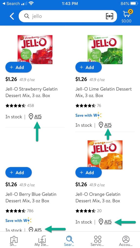 Jell-O On Walmart App
