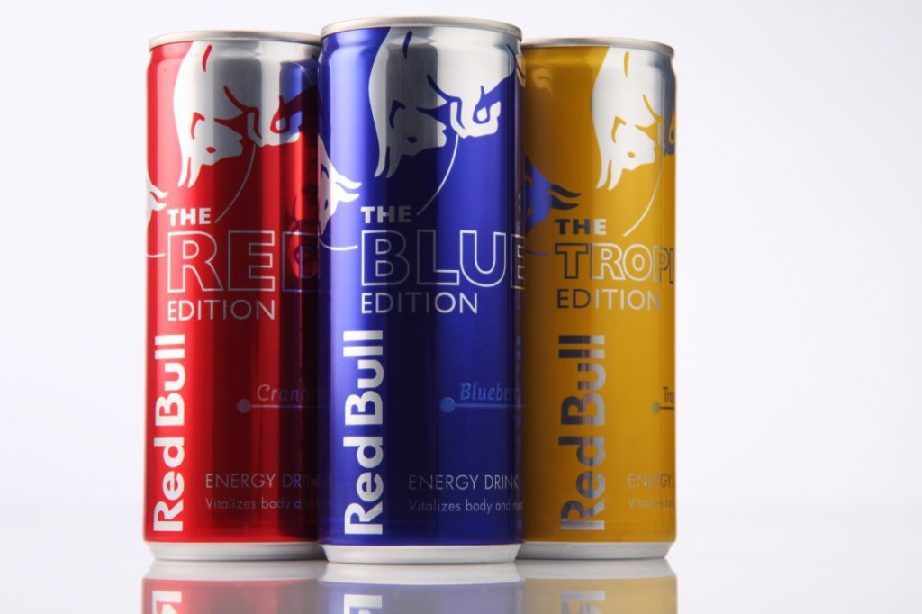 Various Red Bull Flavors