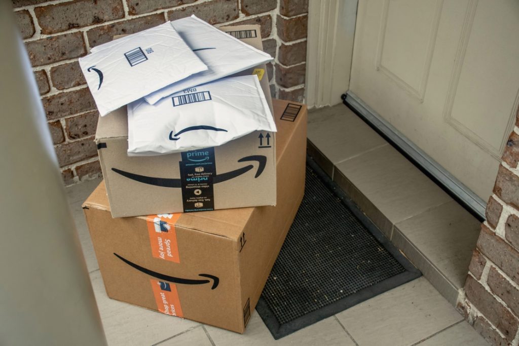 Amazon Packages On Doorstep