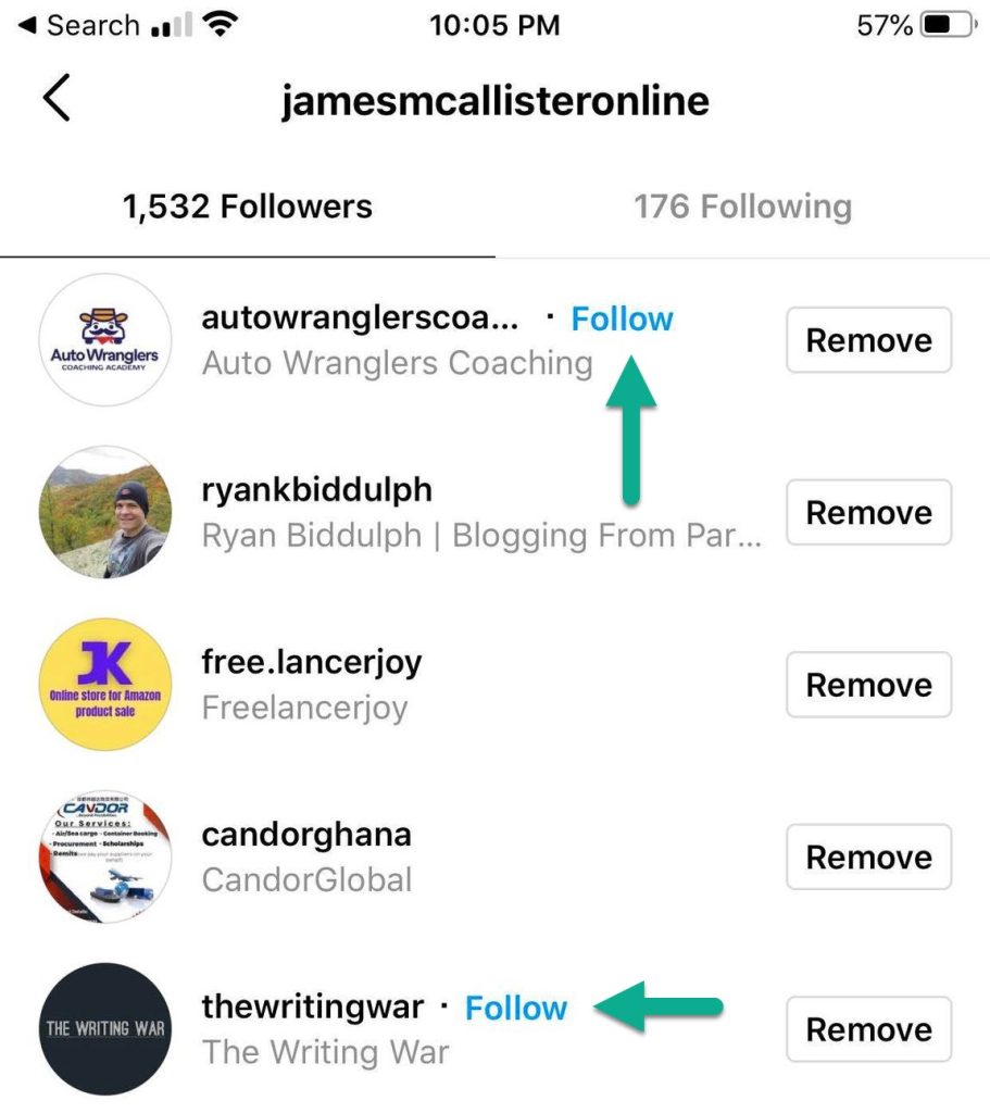 Followers List Instagram