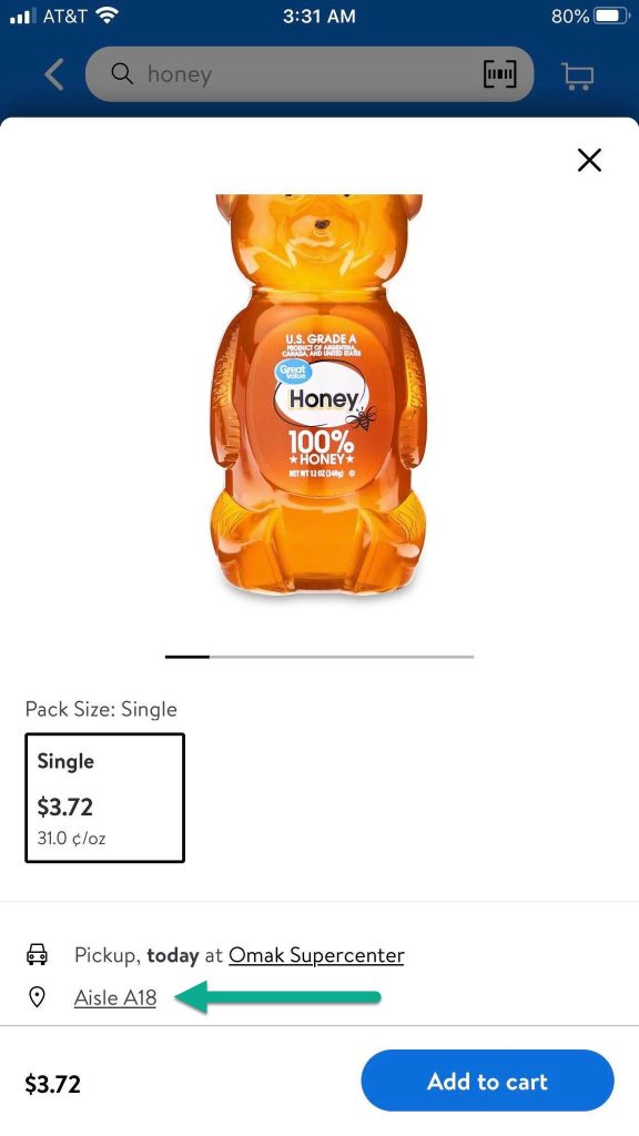 Honey On Walmart App