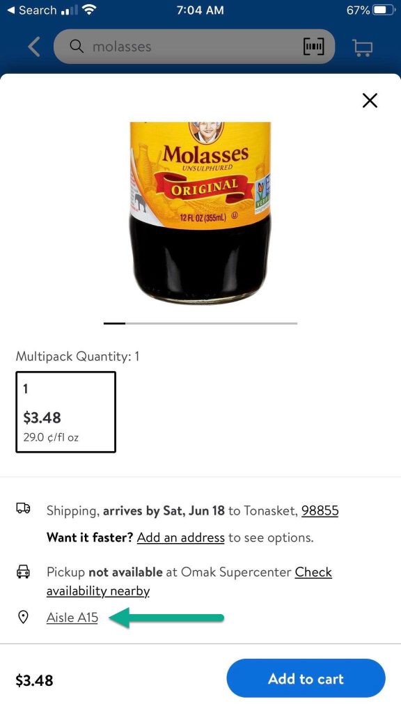Molasses On Walmart App