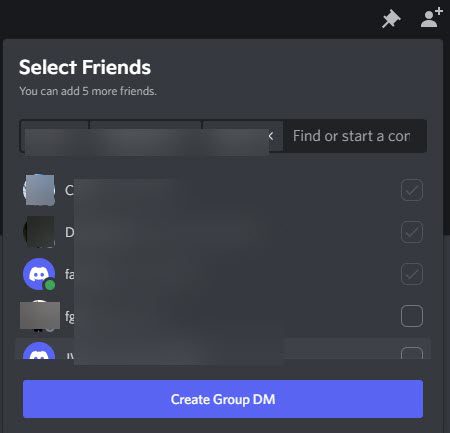 Create Group DM Discord