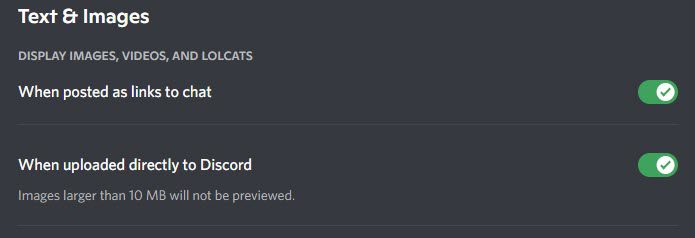 Enable Image Previews Discord