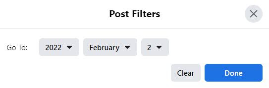 Filter Posts By Date Facebook
