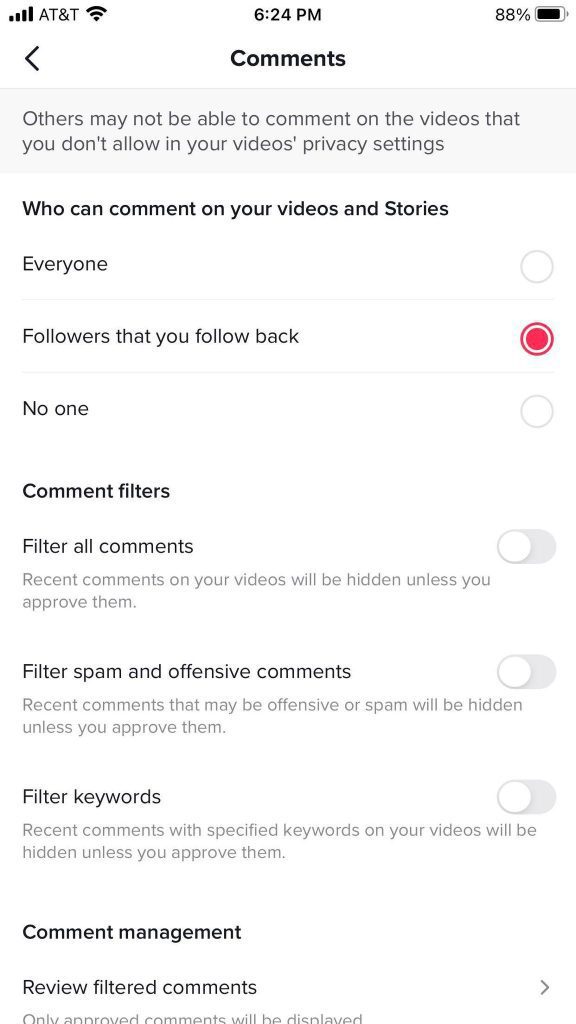 Restrict Comments To Friends On TikTok