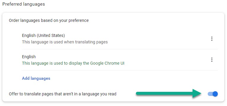 Translate Pages Google Chrome