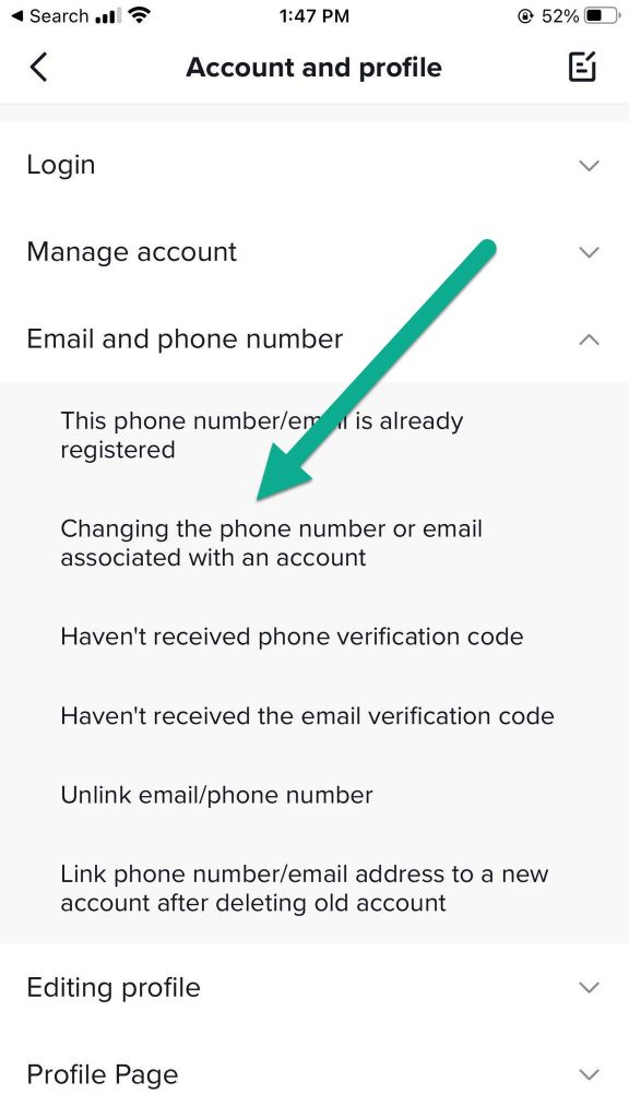 Changing The Phone Number Or Email Associated With An Account TikTok