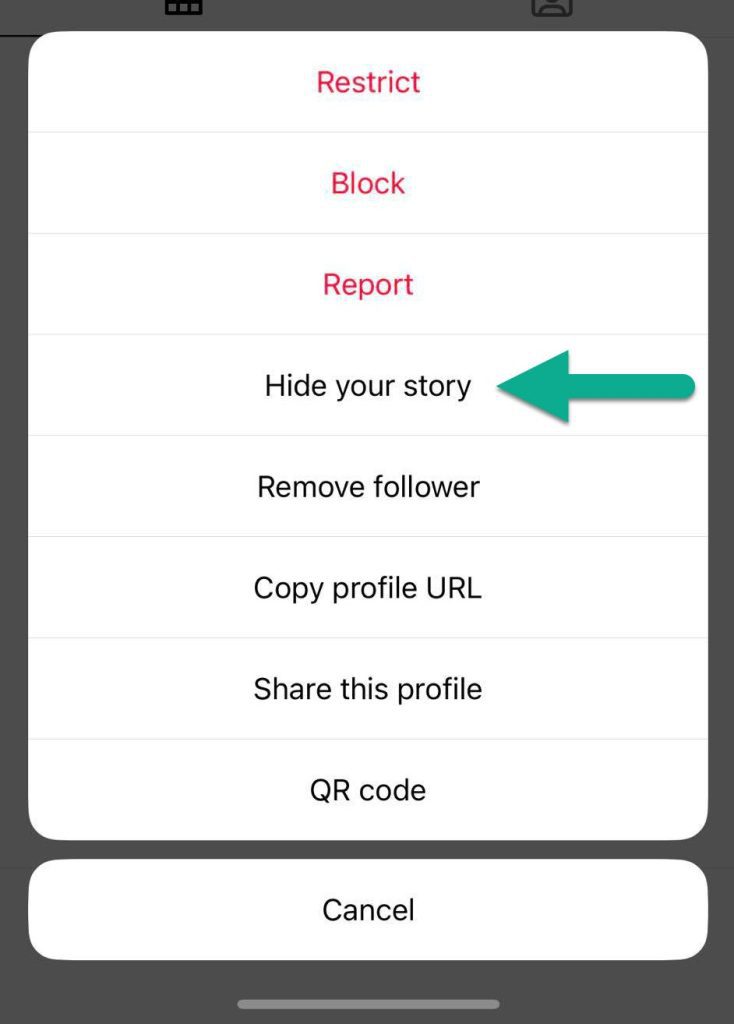 Hide Your Story Button, Instagram