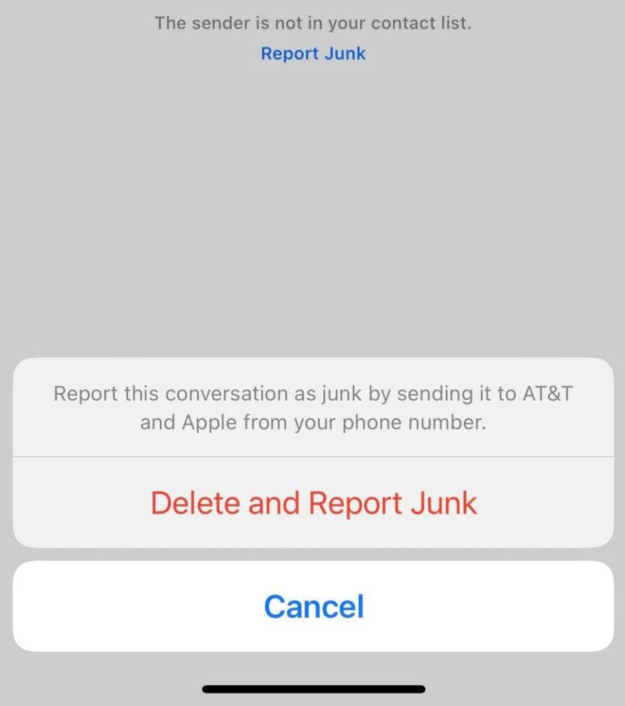 Report Junk, iPhone