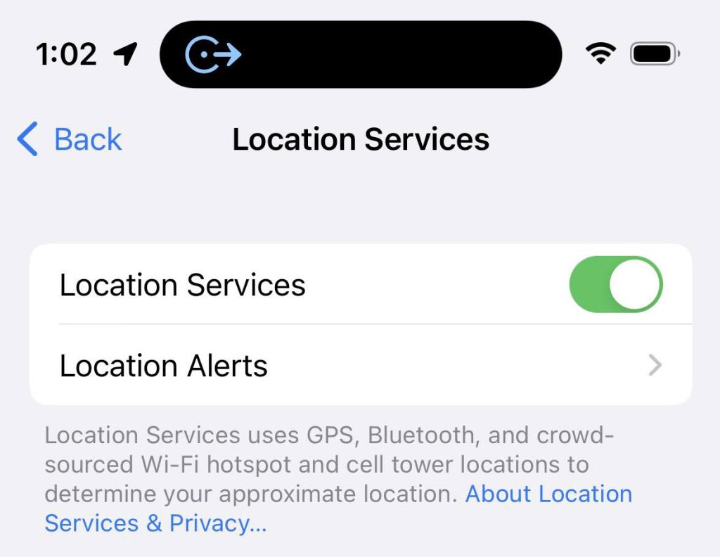 Disable Location Services