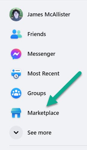 Facebook Marketplace Button, Desktop