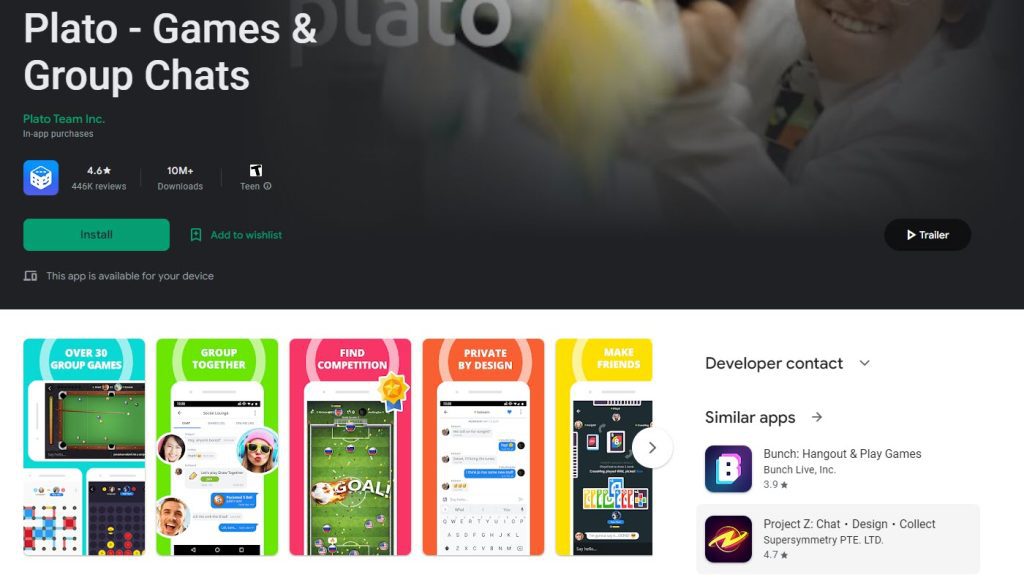 Plato App, Google Play Store