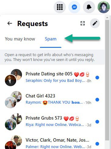 Spam Messages Facebook