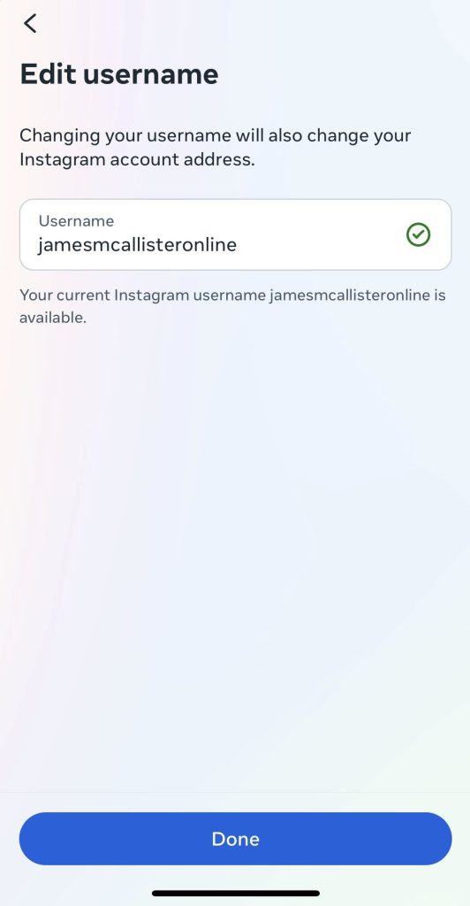 Edit Username, Instagram