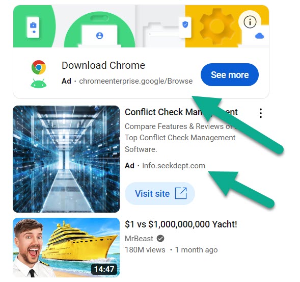 Example Banner Ad, YouTube
