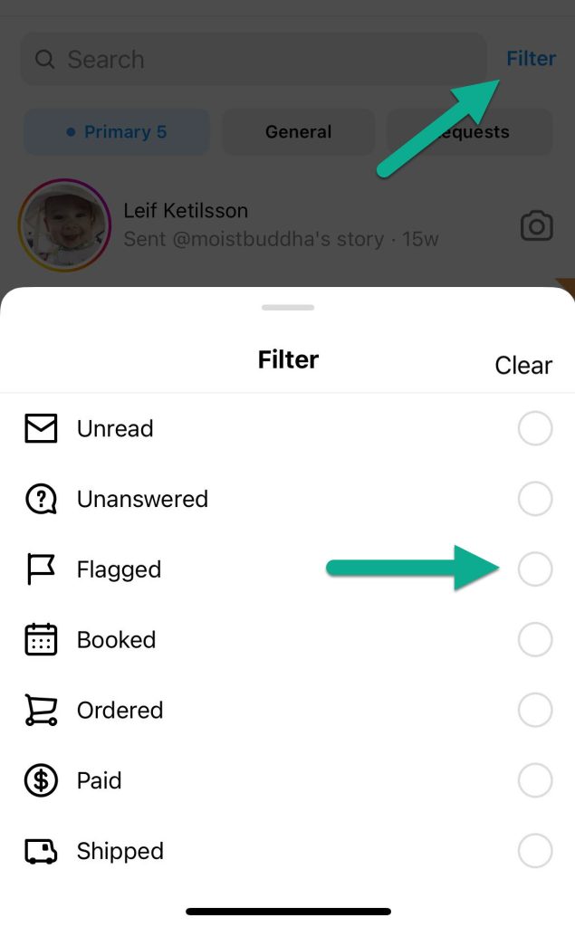 Filter Flagged Message Instagram