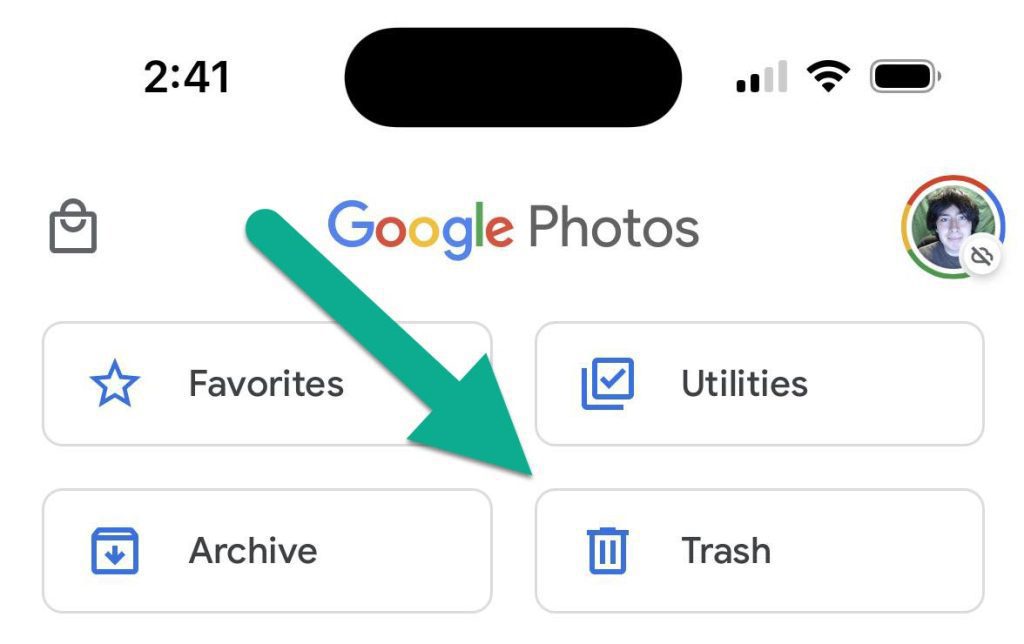 Trash Folder, Google Photos iPhone App