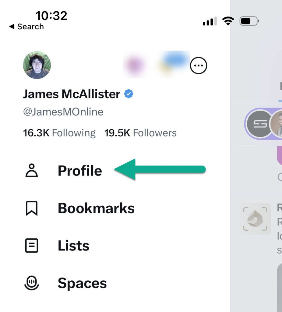 Profile Button, X App